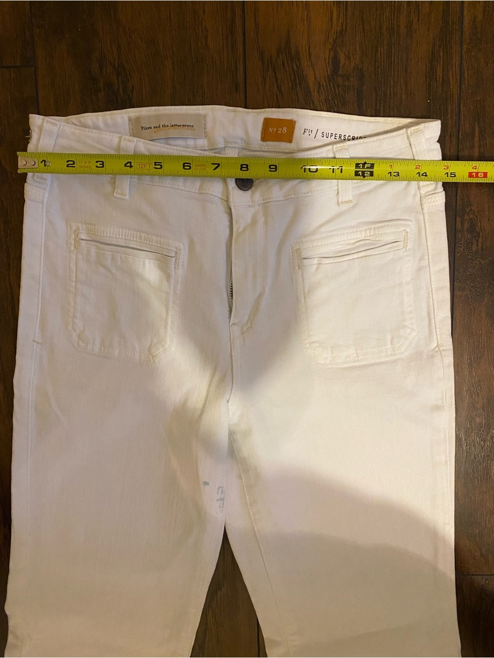 Pilcro White Flare Wide Leg Jeans - Picture 7 of 8
